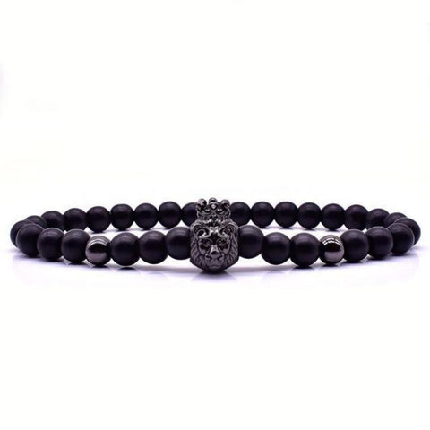 Image of Bracelet Perles Branché - B.king B Noir / Lion Bracelets