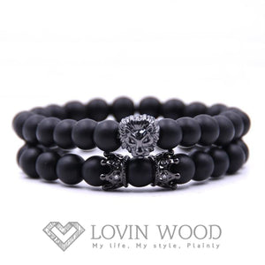 Ensemble Bracelets Lion - Jungle King B Noir Bracelets