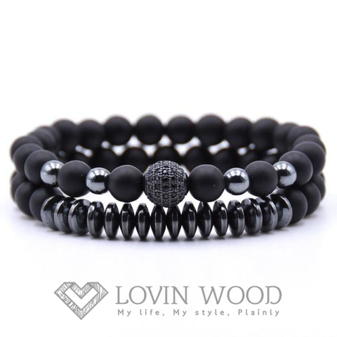 Image of Ensemble Bracelets Lune - B.pitt B Noir Bracelets