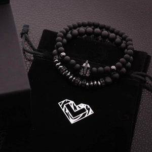 Ensemble Bracelets Perles Hématite - Warrior's Desire B