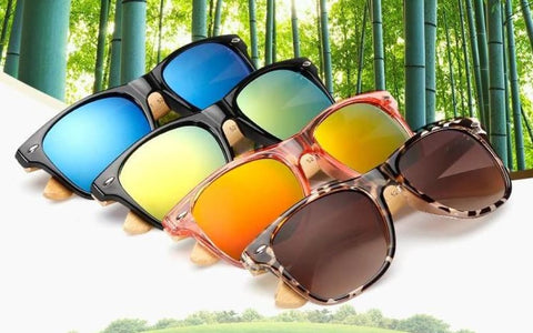 Image of Lunettes De Soleil Effet Dégradé Mixtes En Bamboo - Uv400 16 Couleurs Lunettes Soleil