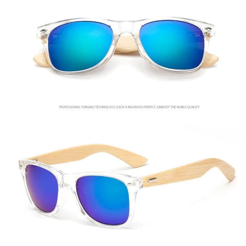 Image of Lunettes De Soleil Effet Dégradé Mixtes En Bamboo - Uv400 16 Couleurs Modèle #15 Lunettes Soleil