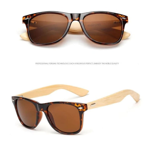 Image of Lunettes De Soleil Effet Dégradé Mixtes En Bamboo - Uv400 16 Couleurs Modèle #4 Lunettes Soleil