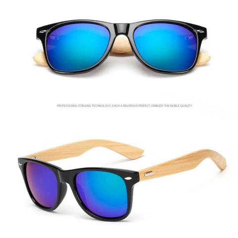 Image of Lunettes De Soleil Effet Dégradé Mixtes En Bamboo - Uv400 16 Couleurs Modèle #8 Lunettes Soleil