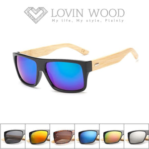 Lunettes De Soleil Homme En Bamboo - Uv400 8 Couleurs Lunettes Soleil