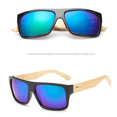 Image of Lunettes De Soleil Homme En Bamboo - Uv400 8 Couleurs Modèle #03 Lunettes Soleil