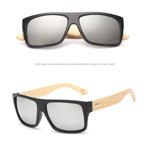 Image of Lunettes De Soleil Homme En Bamboo - Uv400 8 Couleurs Modèle #06 Lunettes Soleil