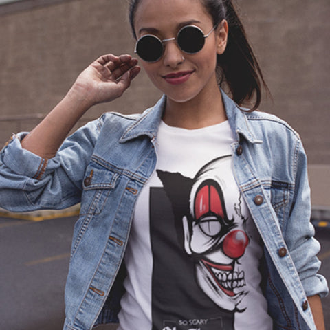 Image of T-Shirt Clown In The Dark Femme / Blanc Xs